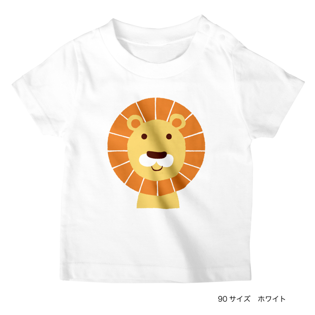 ライオンモチーフ 夏にぴったり半袖tシャツ カットソー Little Animal